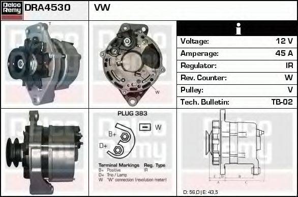 DELCO REMY DRA4530 Генератор