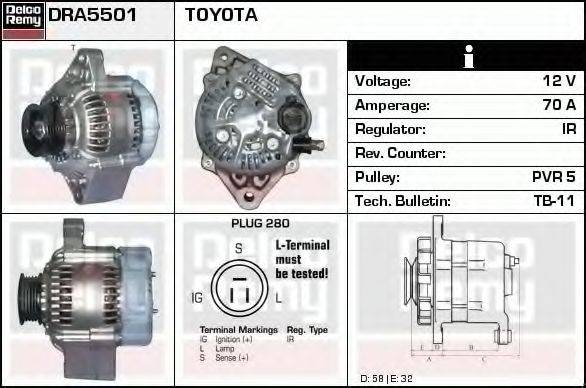 DELCO REMY DRA5501 Генератор