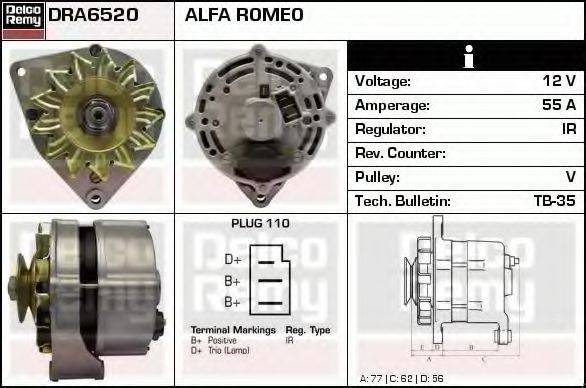 DELCO REMY DRA6520 Генератор