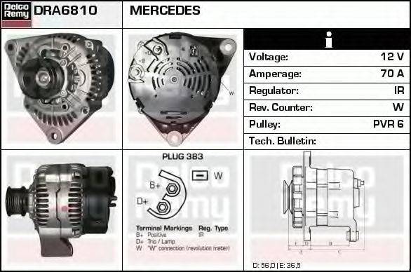 DELCO REMY DRA6810 Генератор