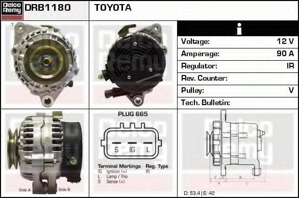 DELCO REMY DRB1180 Генератор