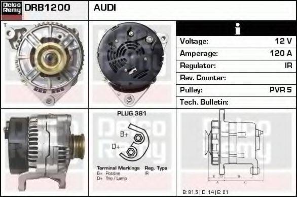 DELCO REMY DRB1200 Генератор