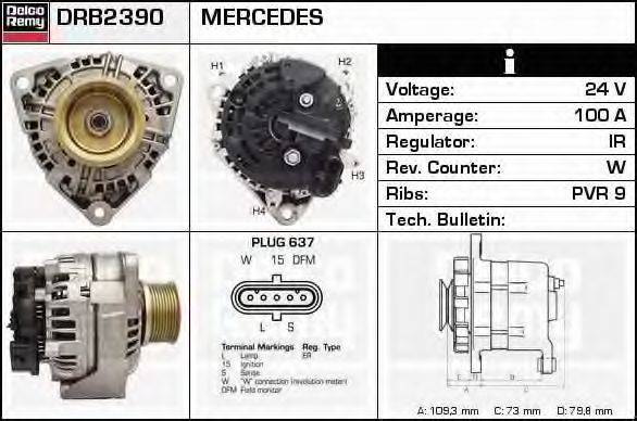 DELCO REMY DRB2390 Генератор