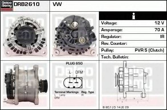 DELCO REMY DRB2610 Генератор