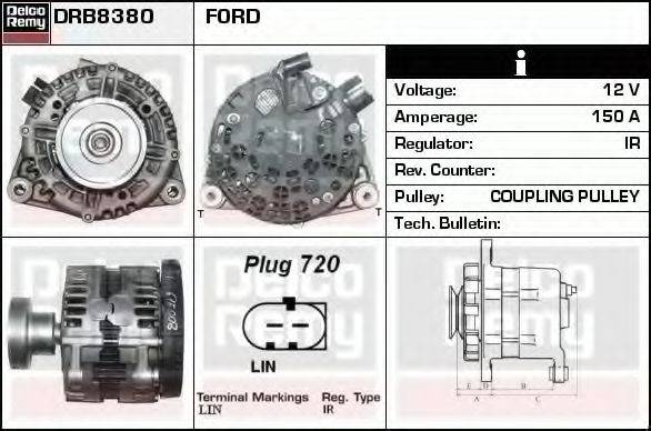 DELCO REMY DRB8380 Генератор