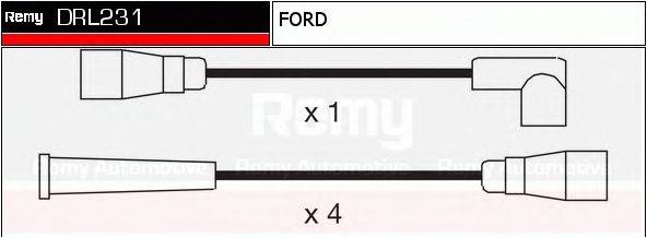 DELCO REMY DRL231 Комплект дротів запалювання