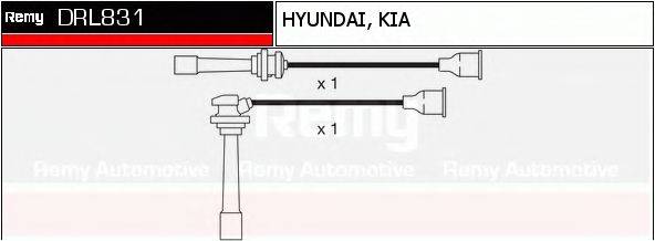 DELCO REMY DRL831 Комплект дротів запалювання