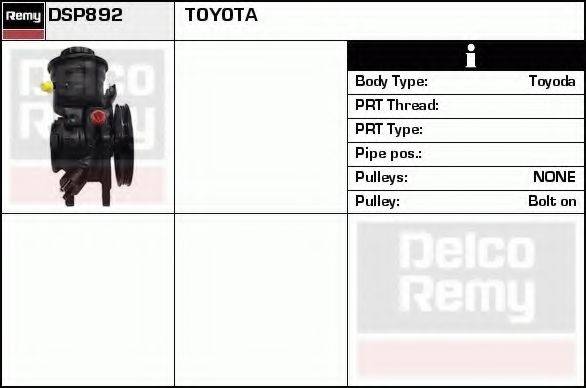 DELCO REMY DSP892 Гідравлічний насос, кермо