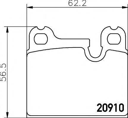 PAGID T1119 Комплект гальмівних колодок, дискове гальмо