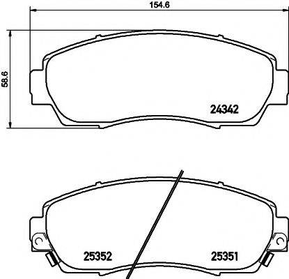 PAGID T2163 Комплект гальмівних колодок, дискове гальмо