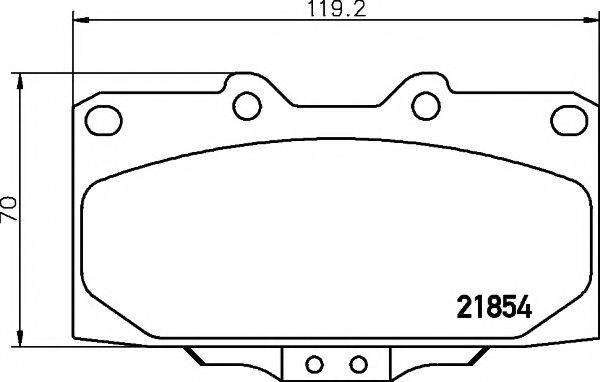 PAGID T3116 Комплект гальмівних колодок, дискове гальмо