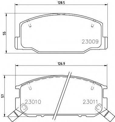 PAGID T1290 Комплект гальмівних колодок, дискове гальмо