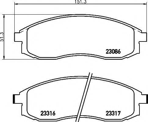 PAGID T1567 Комплект гальмівних колодок, дискове гальмо