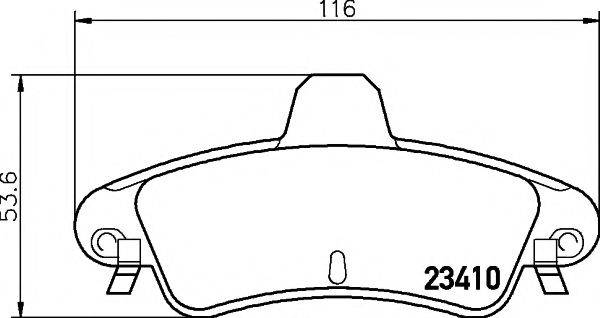 PAGID T1536 Комплект гальмівних колодок, дискове гальмо