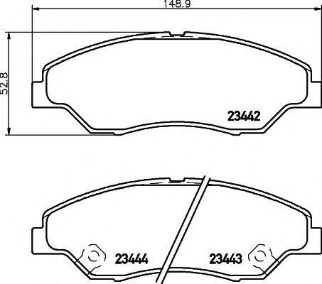 PAGID T1277 Комплект гальмівних колодок, дискове гальмо