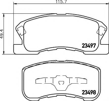 PAGID T3103 Комплект гальмівних колодок, дискове гальмо