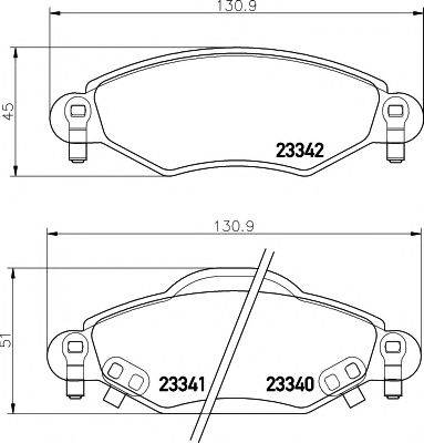 PAGID T1393 Комплект гальмівних колодок, дискове гальмо