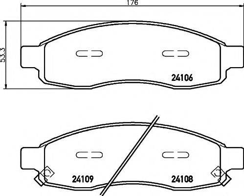 PAGID T1739 Комплект гальмівних колодок, дискове гальмо