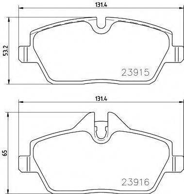 PAGID T2398 Комплект гальмівних колодок, дискове гальмо