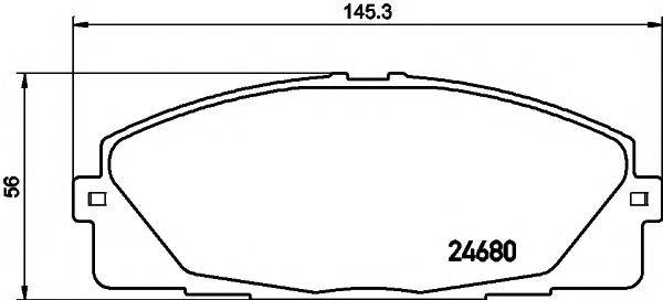 PAGID T2060 Комплект гальмівних колодок, дискове гальмо