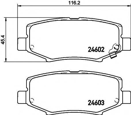 PAGID T1822 Комплект гальмівних колодок, дискове гальмо