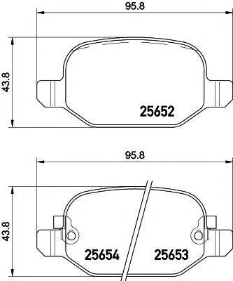 PAGID T2232 Комплект гальмівних колодок, дискове гальмо