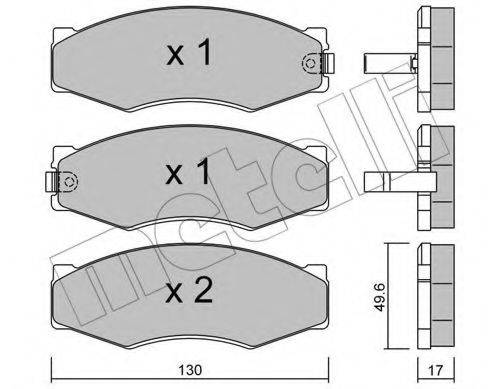 METELLI 2200661 Комплект гальмівних колодок, дискове гальмо