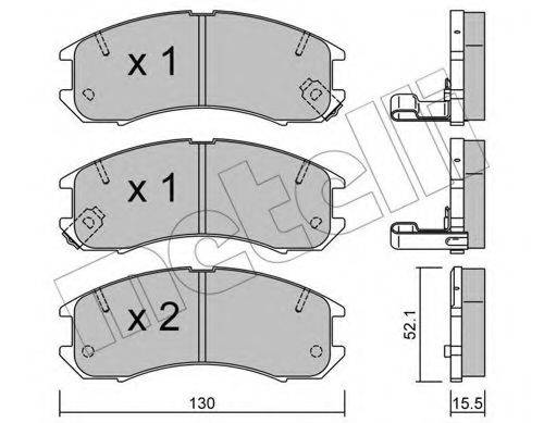 METELLI 2200680 Комплект гальмівних колодок, дискове гальмо