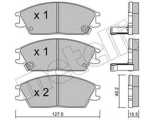 METELLI 2200811 Комплект гальмівних колодок, дискове гальмо