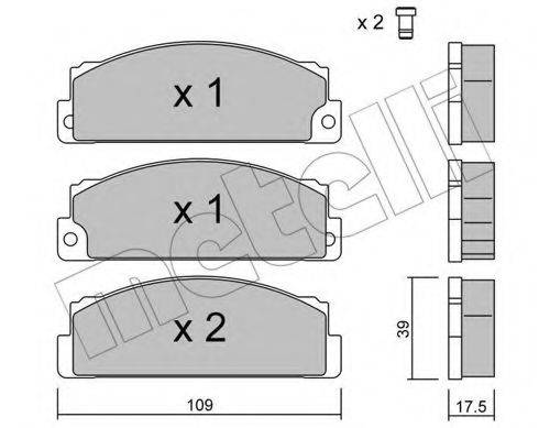 METELLI 2201020 Комплект гальмівних колодок, дискове гальмо