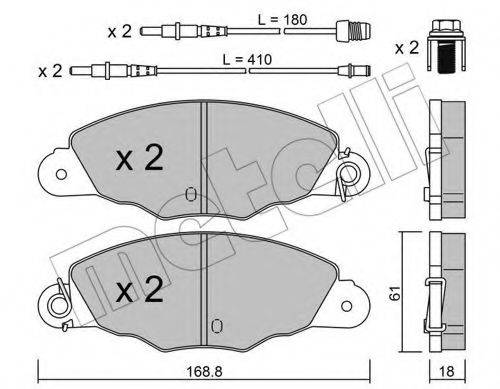 METELLI 2203340 Комплект гальмівних колодок, дискове гальмо