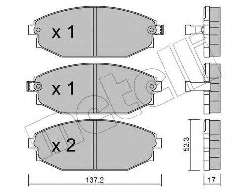 METELLI 2203630 Комплект гальмівних колодок, дискове гальмо