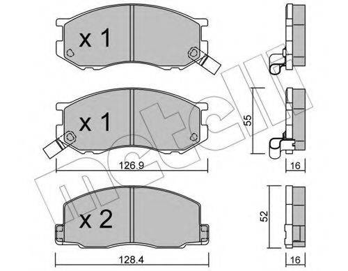 METELLI 2204550 Комплект гальмівних колодок, дискове гальмо