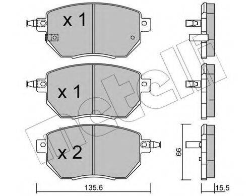 METELLI 2207410 Комплект гальмівних колодок, дискове гальмо