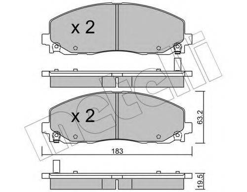 METELLI 2209460 Комплект гальмівних колодок, дискове гальмо