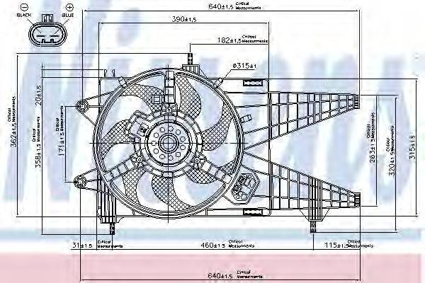 NISSENS 85160 Вентилятор, охолодження двигуна