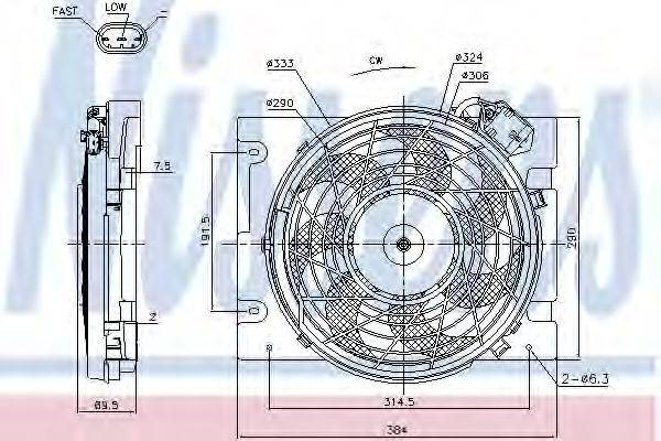 NISSENS 85187 Вентилятор, охолодження двигуна