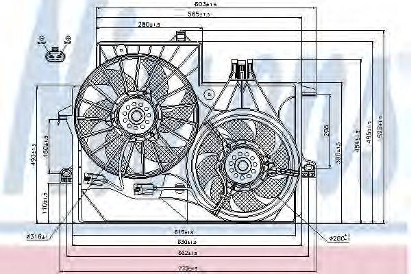 NISSENS 85200 Вентилятор, охолодження двигуна