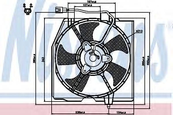 NISSENS 85224 Вентилятор, охолодження двигуна