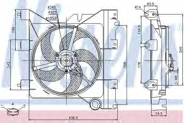 NISSENS 85316 Вентилятор, охолодження двигуна