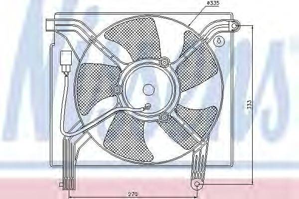 NISSENS 85360 Вентилятор, конденсатор кондиціонера