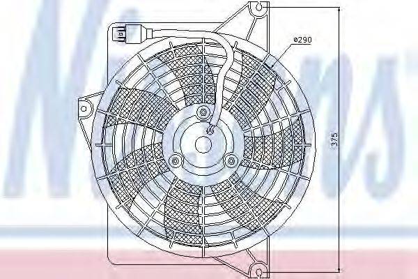 NISSENS 85371 Вентилятор, конденсатор кондиціонера