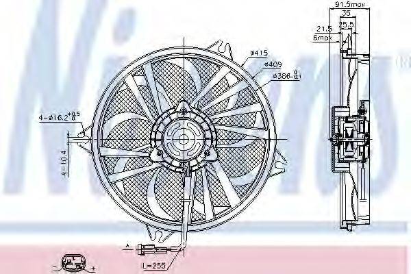 NISSENS 85605 Вентилятор, охолодження двигуна