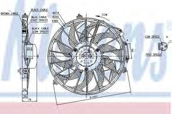 NISSENS 85648 Вентилятор, конденсатор кондиціонера