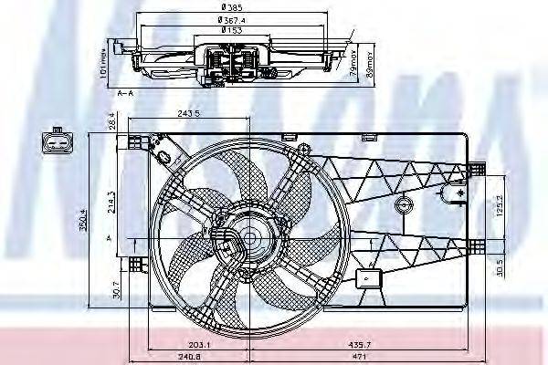 NISSENS 85693 Вентилятор, охолодження двигуна