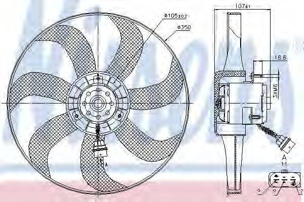 NISSENS 85725 Вентилятор, охолодження двигуна