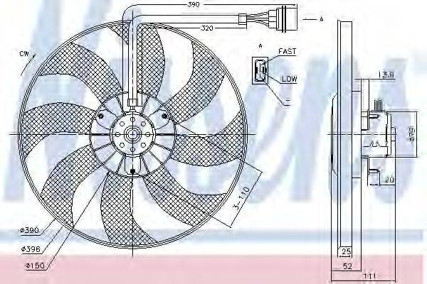 NISSENS 85796 Вентилятор, охолодження двигуна