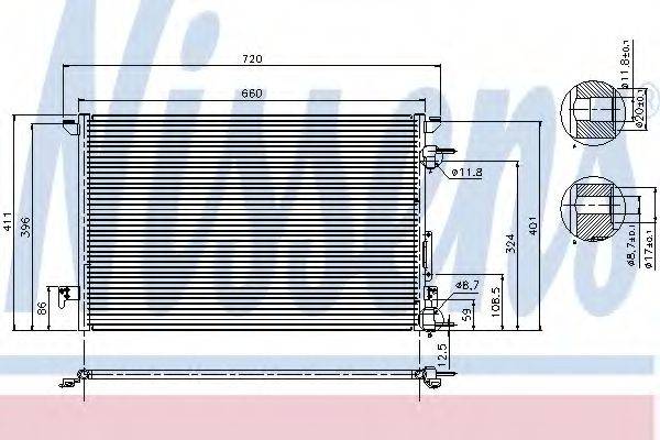 NISSENS 94597 Конденсатор, кондиціонер