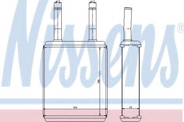 NISSENS 77600 Теплообмінник, опалення салону