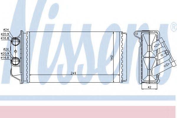 NISSENS 71454 Теплообмінник, опалення салону